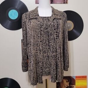 Softwear Mark Singer | 90s Vintage Reptile Print Shirt Set